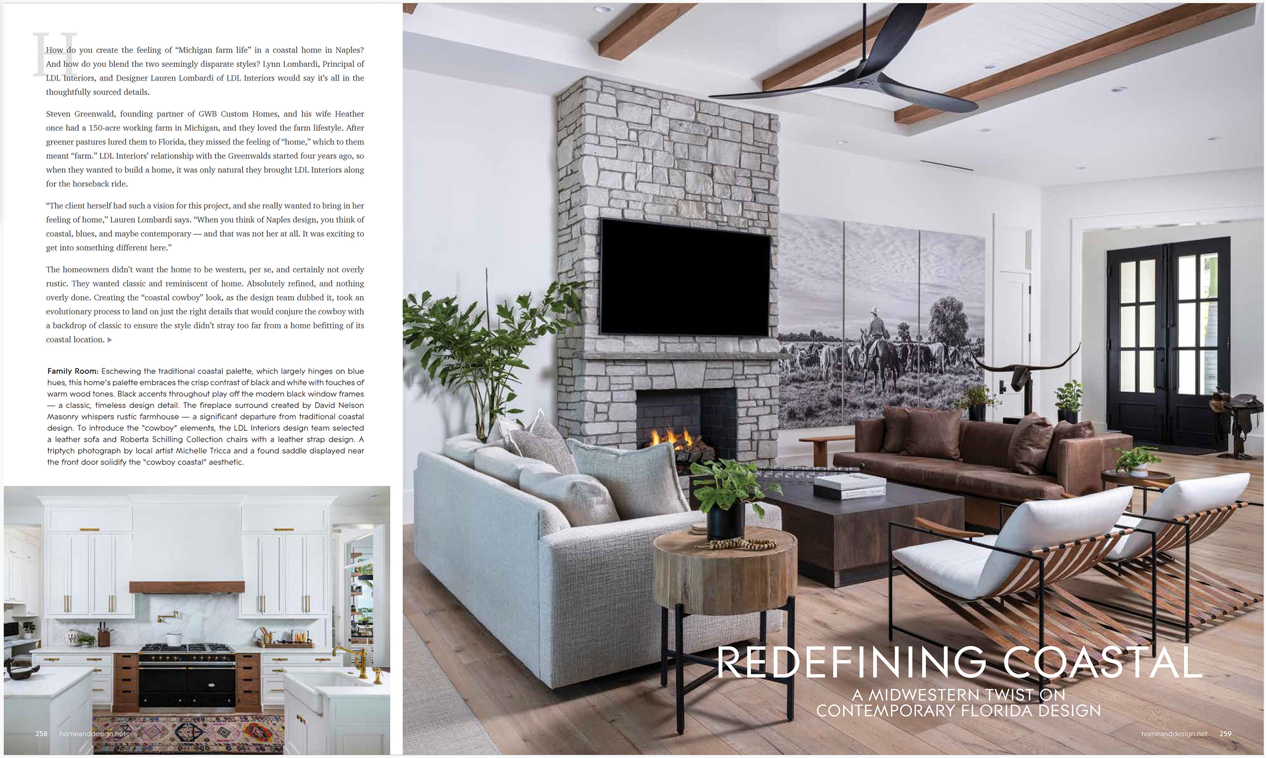 Redefining Coastal from Home & Design magazine - cover image